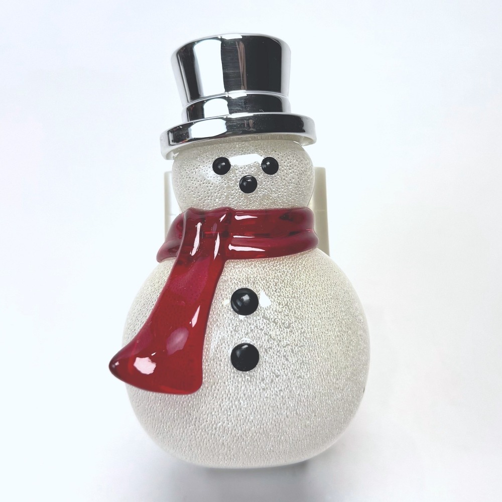 Bath & Body Works Wallflowers Snowman Plug In Fragrance Diffuser Silver Top Hat